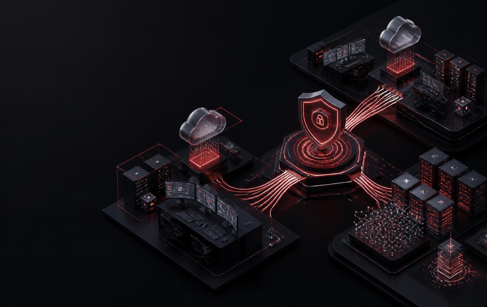 Connected cybersecurity, cloud, and AI engineering environments combining into a shared secure delivery platform